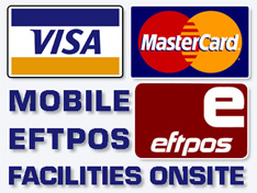 Mobile EFTPOS facilities available